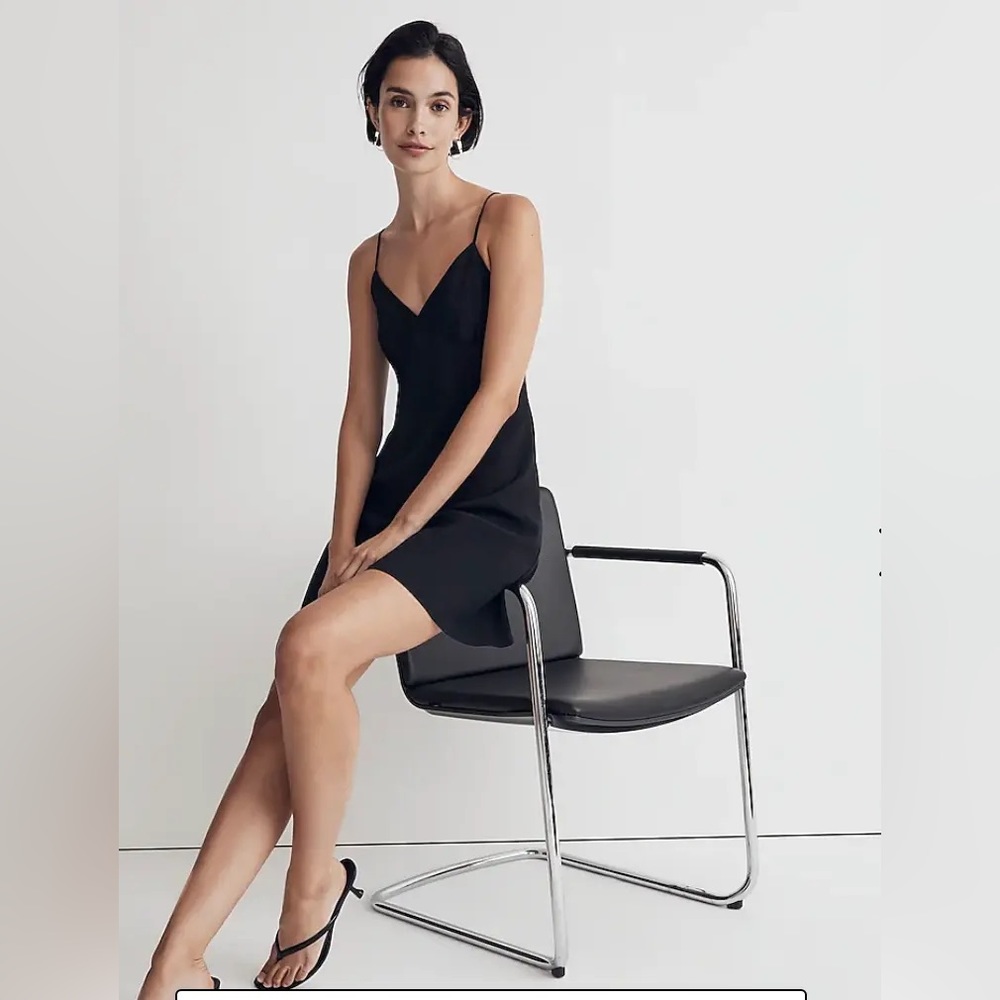 Madewell Layton Black Mini Slip Dress. Size 2